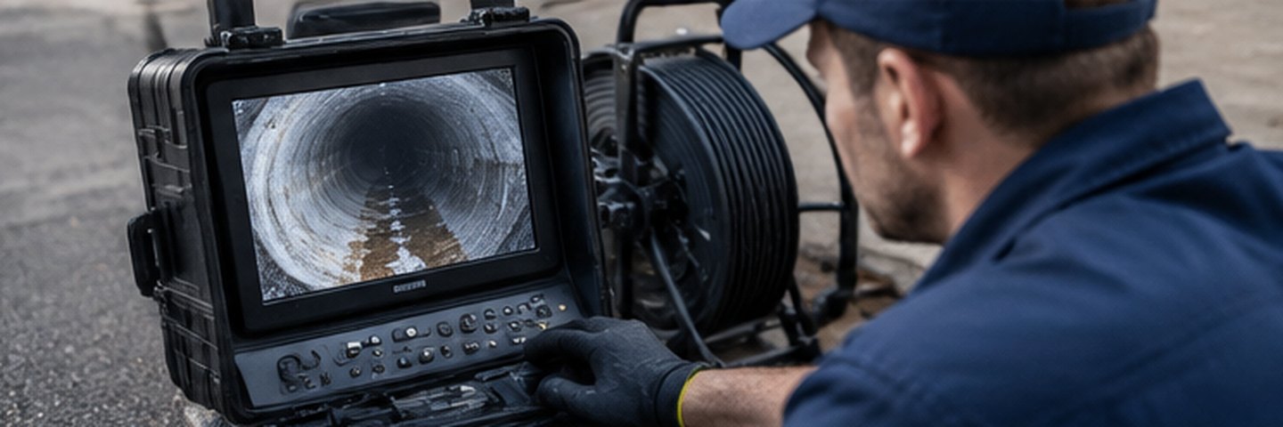 Inspecció professional de l’interior d’una canonada amb càmera